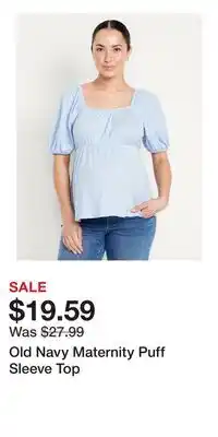 Old Navy Old Navy Maternity Puff Sleeve Top offer