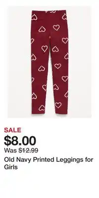 Old Navy Old Navy Printed Leggings for Girls offer