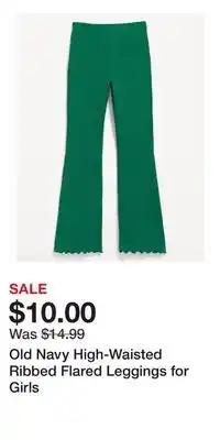 Old Navy Old Navy High-Waisted Ribbed Flared Leggings for Girls offer