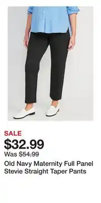 Old Navy Old Navy Maternity Full Panel Stevie Straight Taper Pants offer