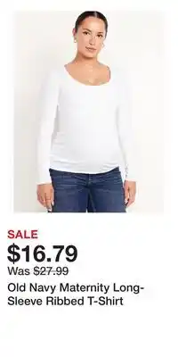 Old Navy Old Navy Maternity Long-Sleeve Ribbed T-Shirt offer