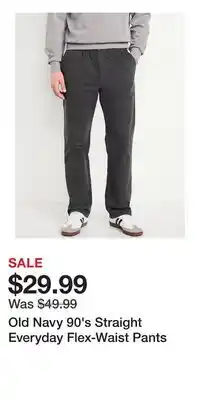 Old Navy Old Navy 90's Straight Everyday Flex-Waist Pants offer