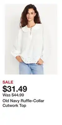 Old Navy Old Navy Ruffle-Collar Cutwork Top offer
