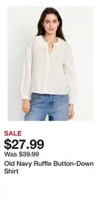 Old Navy Old Navy Ruffle Button-Down Shirt offer