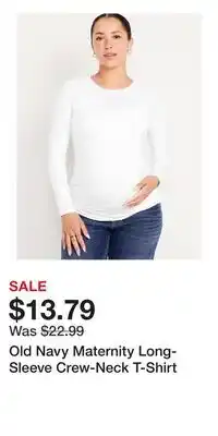 Old Navy Old Navy Maternity Long-Sleeve Crew-Neck T-Shirt offer