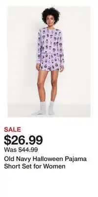 Old Navy Old Navy Halloween Pajama Short Set for Women offer