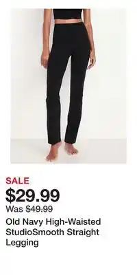 Old Navy Old Navy High-Waisted StudioSmooth Straight Legging offer