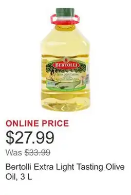 Costco Bertolli Extra Light Tasting Olive Oil, 3 L offer