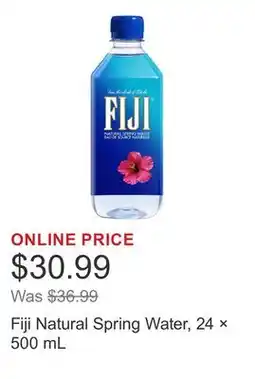 Costco Fiji Natural Spring Water, 24 × 500 mL offer