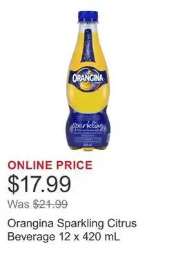 Costco Orangina Sparkling Citrus Beverage 12 x 420 mL offer