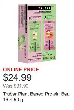 Costco Trubar Plant Based Protein Bar, 16 × 50 g offer