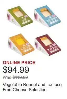 Costco Vegetable Rennet and Lactose Free Cheese Selection offer