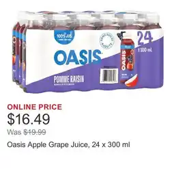 Costco Oasis Apple Grape Juice, 24 x 300 ml offer