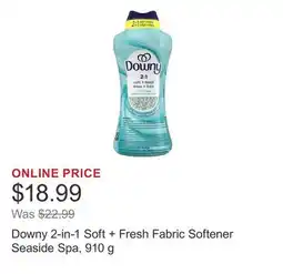Costco Downy 2-in-1 Soft + Fresh Fabric Softener Seaside Spa, 910 g offer