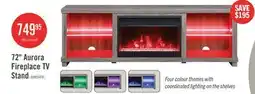 The Brick Aurora 72 Modern Electric Fireplace TV Stand with Storage & Cable Management for TVs up to 80- As offer