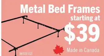 The Brick Twin/Full Metal Glider Bed Frame offer
