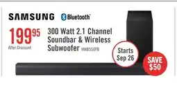 The Brick SAMSUNG B-Series 2.1 Channel Soundbar with Wireless Subwoofer (HW-B550F/ZC) offer