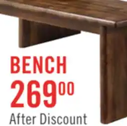 The Brick Vale Dining Bench, Wood, 58W - Brown offer