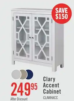 The Brick Clary 31.5 Accent Cabinet with Glass Doors - White offer