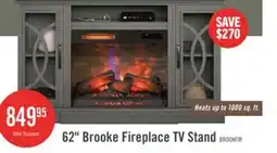 The Brick Brooke 62 Contemporary Electric Fireplace TV Stand with Storage & Cable Management for TVs up to 70 offer