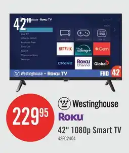 The Brick Westinghouse 42 1080P Roku Smart TV offer