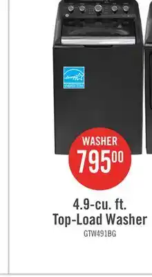 The Brick GE 4.9 Cu. Ft. Top Load Agitator Washer - Diamond Grey - GTW491BMRDG offer