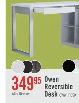 The Brick Owen 55 Reversible Corner Office Desk with 4-Drawers & Cubbies - White offer
