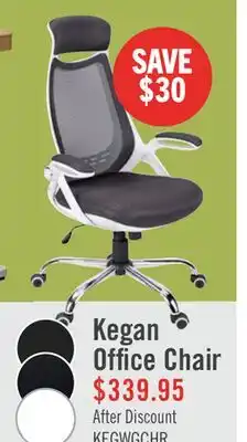 The Brick Kegan 28 Executive Mesh Office Chair - White offer