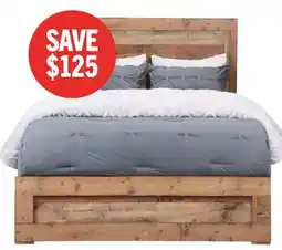 The Brick Mojave Panel Bed with Headboard & Frame, Rustic, Brown - Queen Size offer