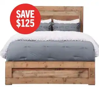 The Brick Mojave Panel Bed with Headboard & Frame, Rustic, Brown - Queen Size offer