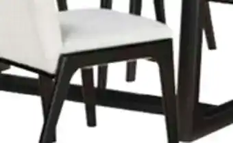 The Brick Alma 7pc Dining Set with Table & 6 Chairs, Trestle Base, 86W - Charcoal Black & White offer