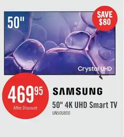 The Brick Samsung 50 Crystal UHD U8000 4K Smart TV offer