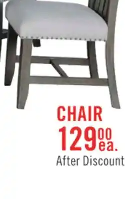 The Brick Alto Dining Chair with Linen-Look Fabric, Slat-Back - Grey offer