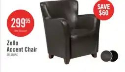 The Brick Zello 29.92 Faux Leather Accent Chair with Wood Legs - Black offer