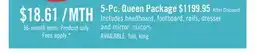 The Brick Silas 5pc Bedroom Set with Platform Bed, Dresser & Mirror, LED, Rustic Brown - Queen Size offer
