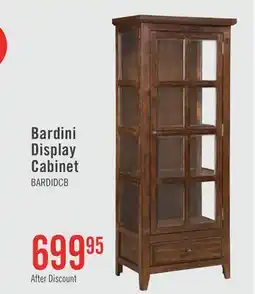 The Brick Bardini 28.25 Display Cabinet with Framed Glass Door - Cherry Brown offer