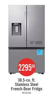 The Brick Samsung 36 31 Cu. Ft. Full Depth French-Door Refrigerator - Stainless Steel - RF32CG5400SRAA offer