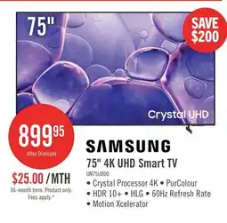 The Brick Samsung 75 Crystal UHD U8000 4K Smart TV offer