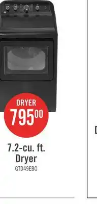 The Brick GE 7.2 Cu. Ft. Electric Dryer with SaniFresh Cycle - Diamond Grey - GTD49EBMRDG offer