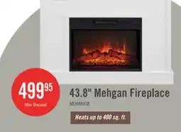 The Brick Mehgan 43.8 Modern Electric Fireplace - White & Brown Two Tone offer