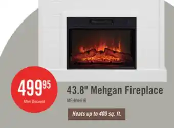 The Brick Mehgan 43.8 Modern Electric Fireplace - White & Brown Two Tone offer