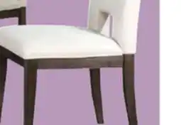 The Brick Zelda Dining Chair with Chenille Fabric - White & Espresso Brown offer