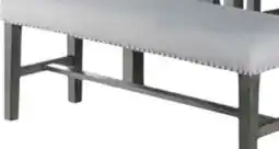 The Brick Alto Dining Bench with Linen-Look Fabric, 46W - Grey offer