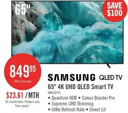 The Brick SAMSUNG 65 Q7F QLED 4K UHD Vision AI Smart Tizen OS TV (QN65Q7FAAFXZC) - 2025 Model offer