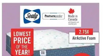 The Brick Sealy Posturepedic Luxury Crown Jewel Resort Cabo Tight Top Queen Mattress offer