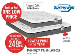 The Brick Springwall Moonlight Eurotop Plush Twin Mattress offer