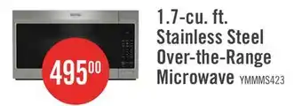 The Brick Maytag 1.7 Cu. Ft. Over-the-Range Microwave with 900 Watts Cooking - Stainless Steel - YMMMS4230PZ offer