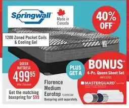 The Brick Springwall Florence Eurotop Medium Queen Mattress offer
