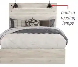 The Brick Abby Panel Bed with Headboard & Frame, LED, USB, White - Queen Size offer