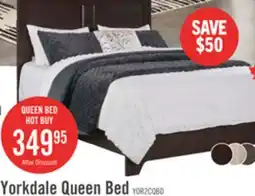 The Brick Yorkdale Panel Bed with Headboard & Frame, Made in Canada, Brown - Queen Size offer